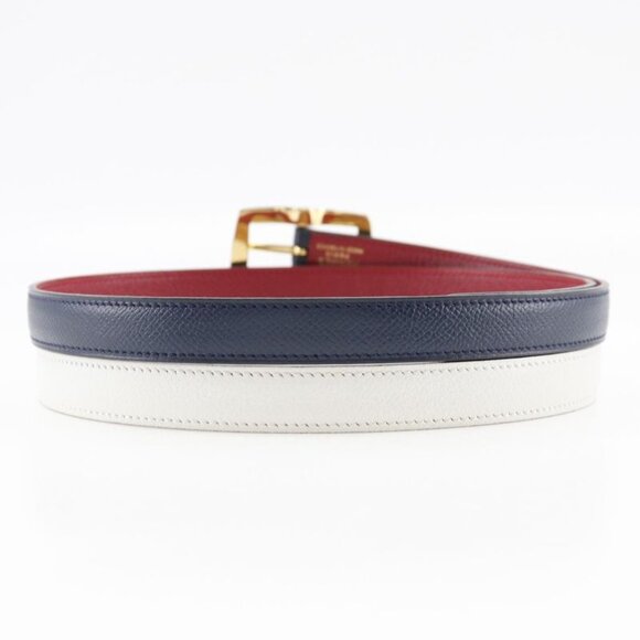Hermes Reversible Courchevel Swift Blue Indigo Rouge Vif 0 Belt